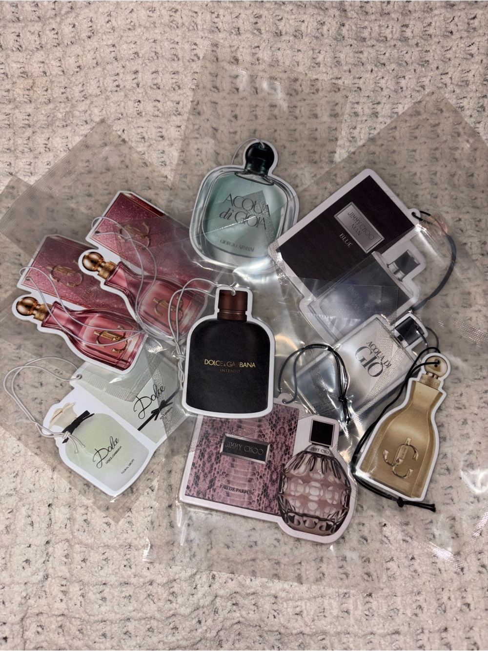 Assorted Designer Perfume Bottle Car Freshies